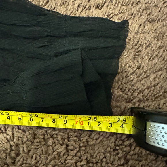 Simonett Flare Pants Underpants Crinkled Sheer Black Coverup Size S M $109 - Picture 7 of 7